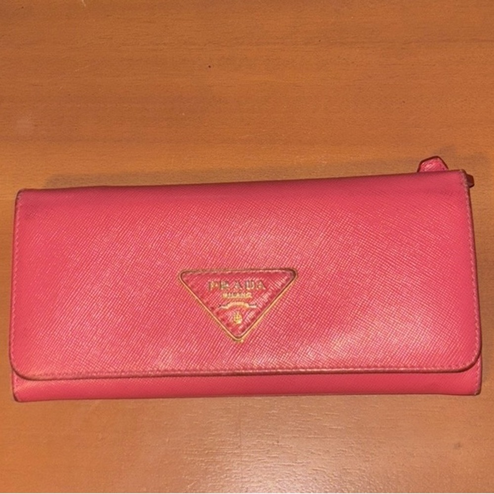Prada Saffiano Leather Snap Wallet